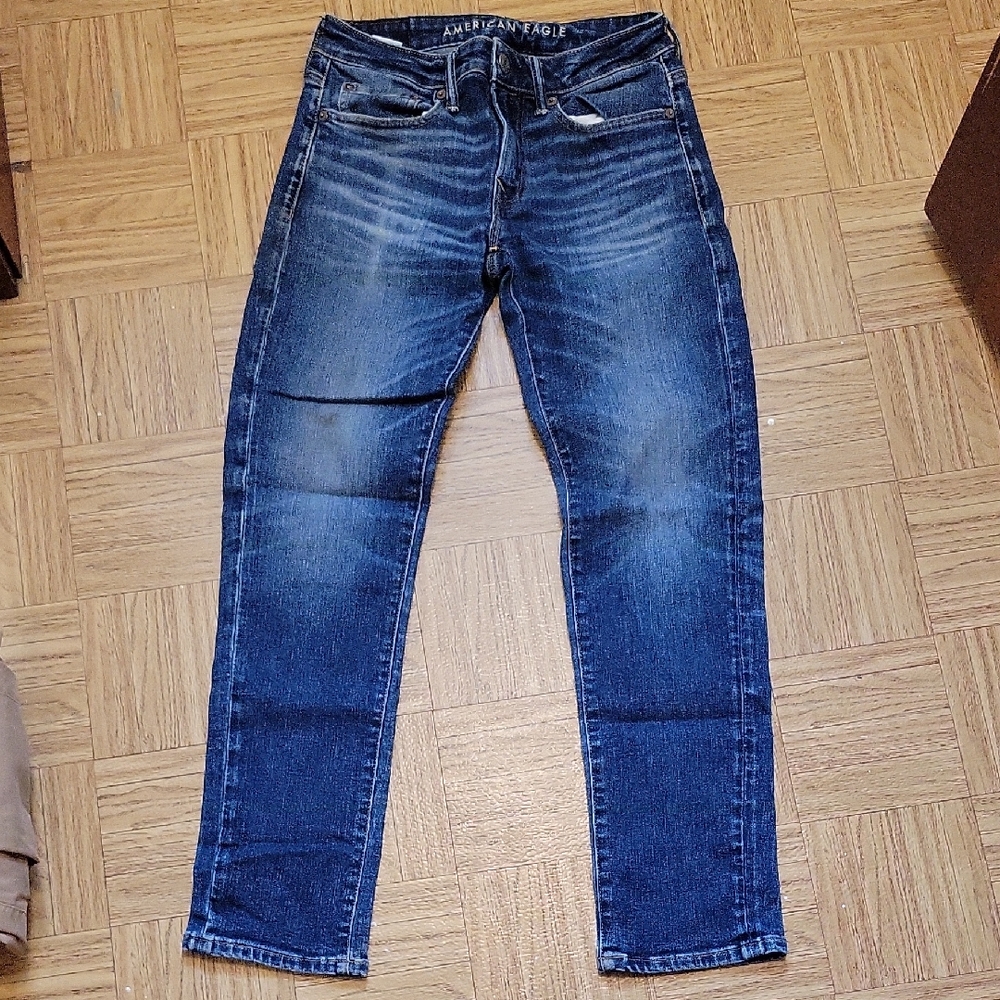 American Eagle Outfitters Men's Dark Blue Slim Jeans